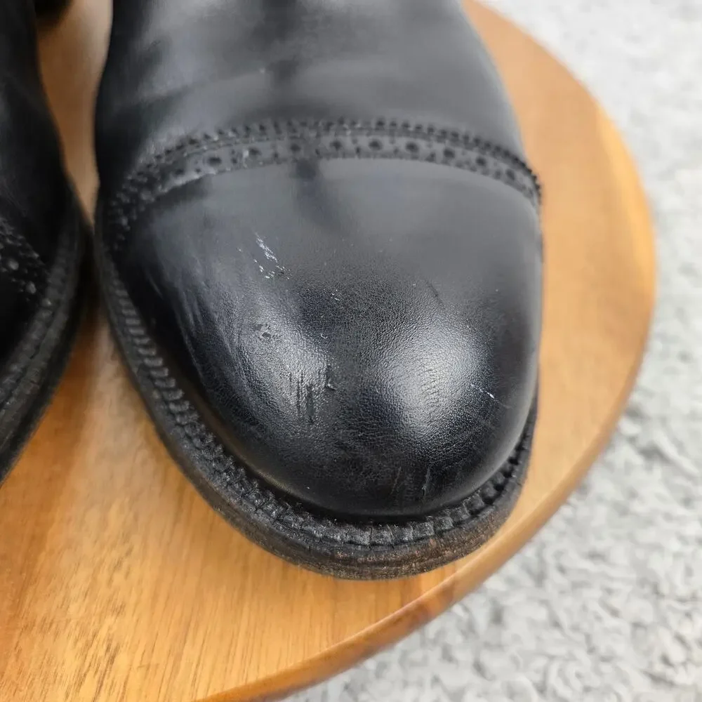 Alden Mens 11.5D 901 Cap Toe Black Leather Business Casual Oxford Dress Shoe